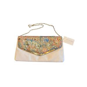 Gunne Sax Jessica McClintock Evening Bag Clutch Envelope boho embroidered